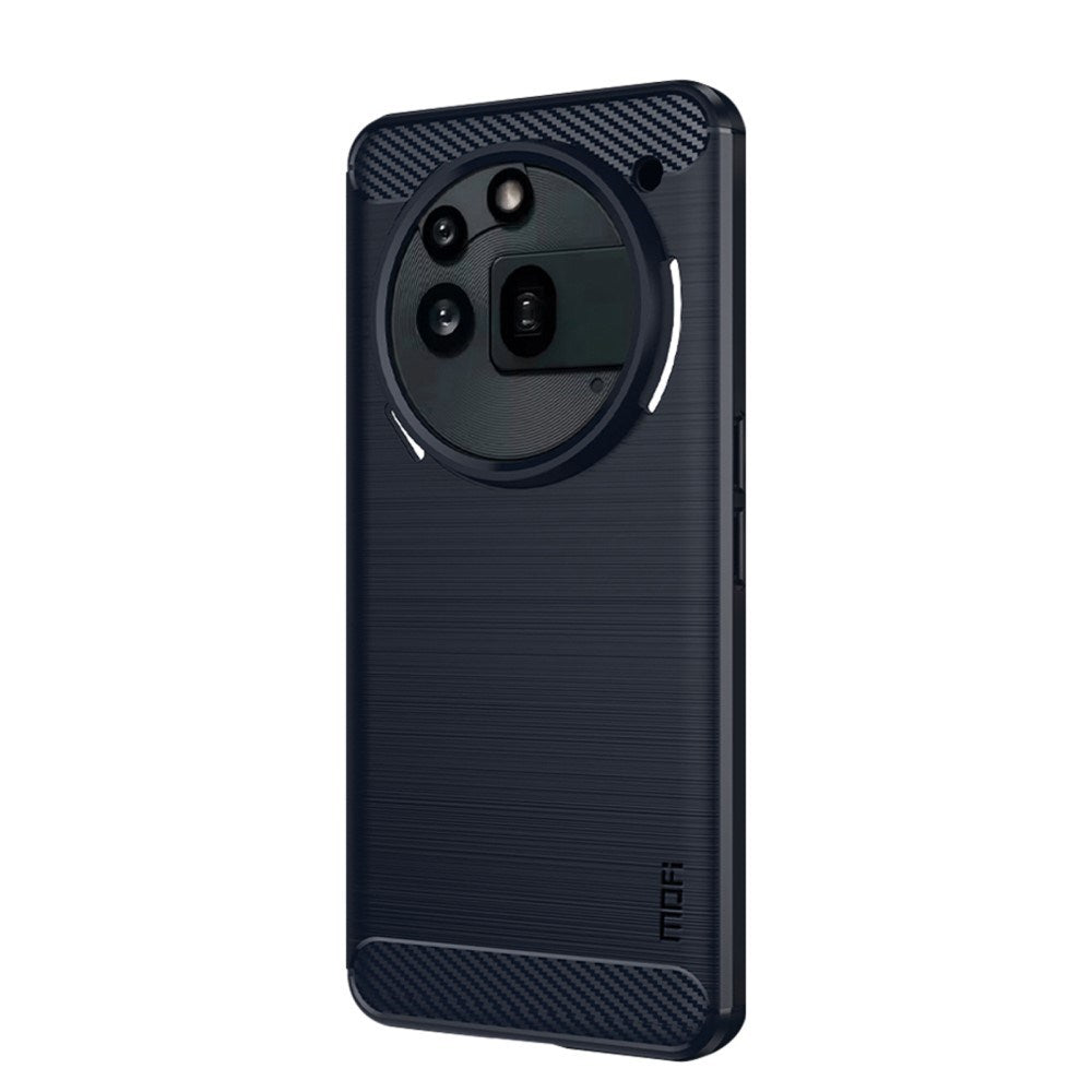 Nothing Phone (3a) Pro Mofi Brushed Carbon Fiber Flexible Plastic Case - Blue