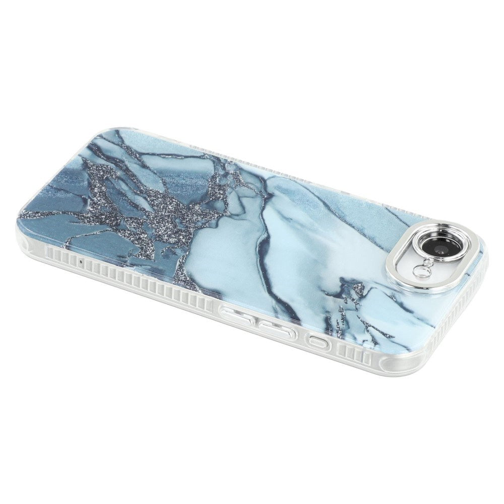 EIDERWOOD iPhone 16e Hybrid Case with Marble Design - Blue