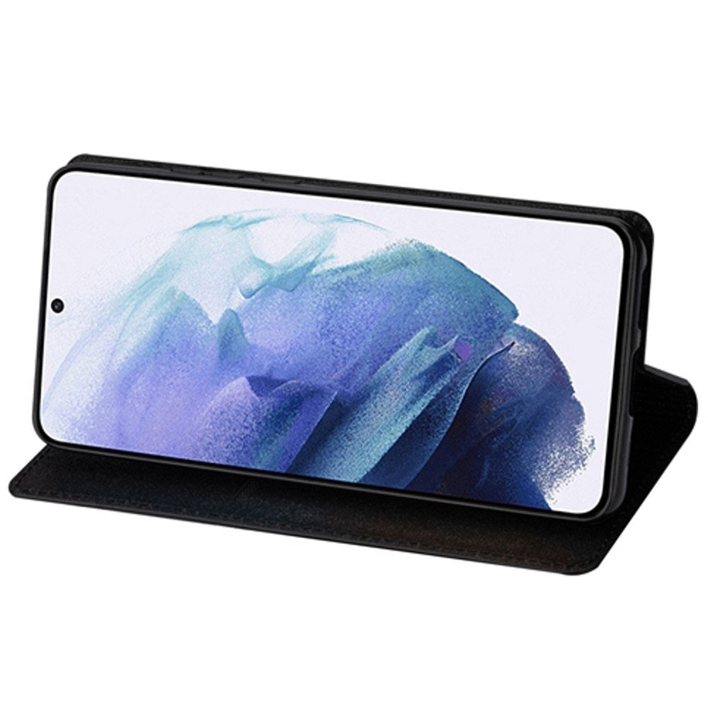 EIDERWOOD Samsung Galaxy S25 Edge Faux Leather Flip Case with Wallet - Glitter - Black