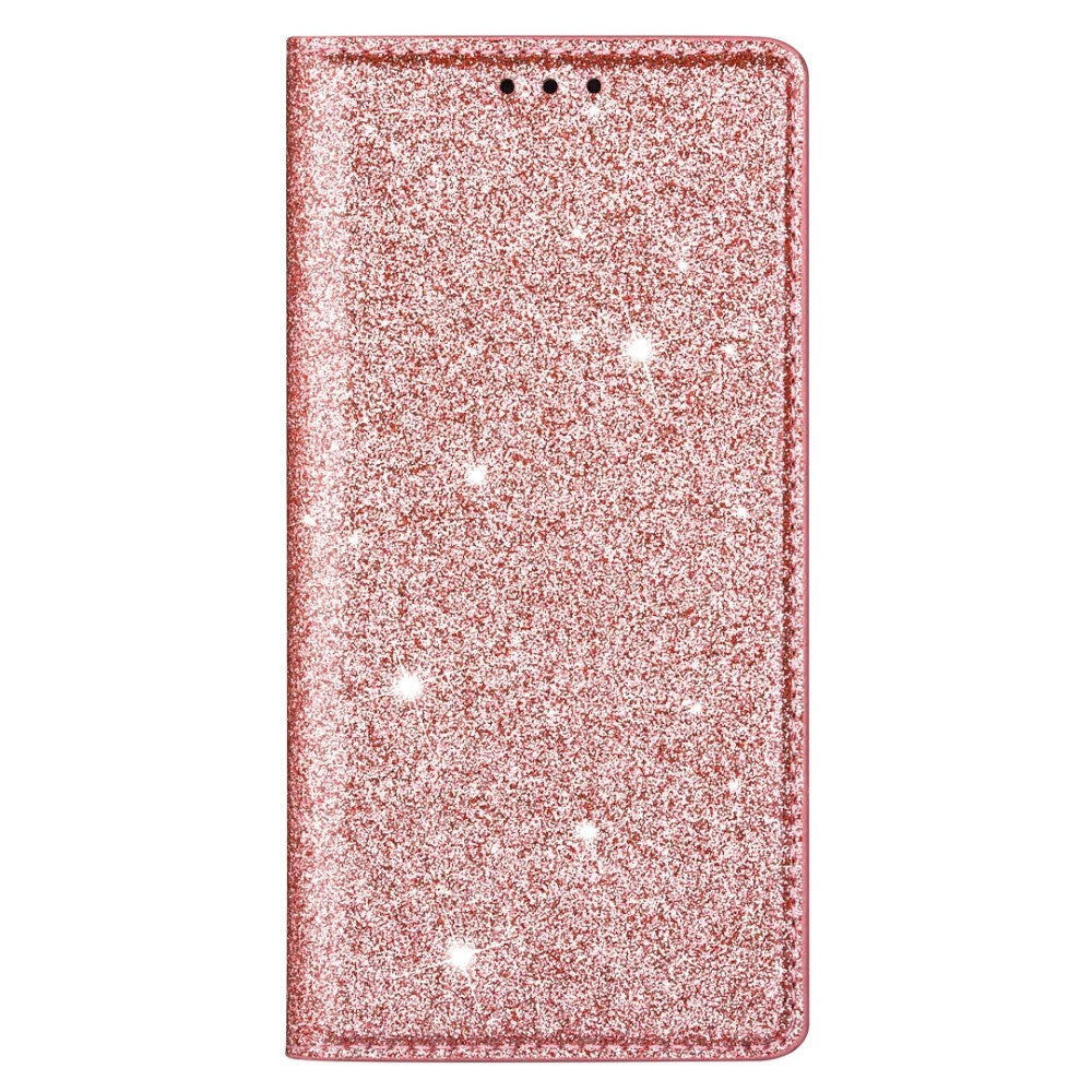 EIDERWOOD Samsung Galaxy S25 Edge Faux Leather Flip Case with Wallet - Glitter - Rose Gold