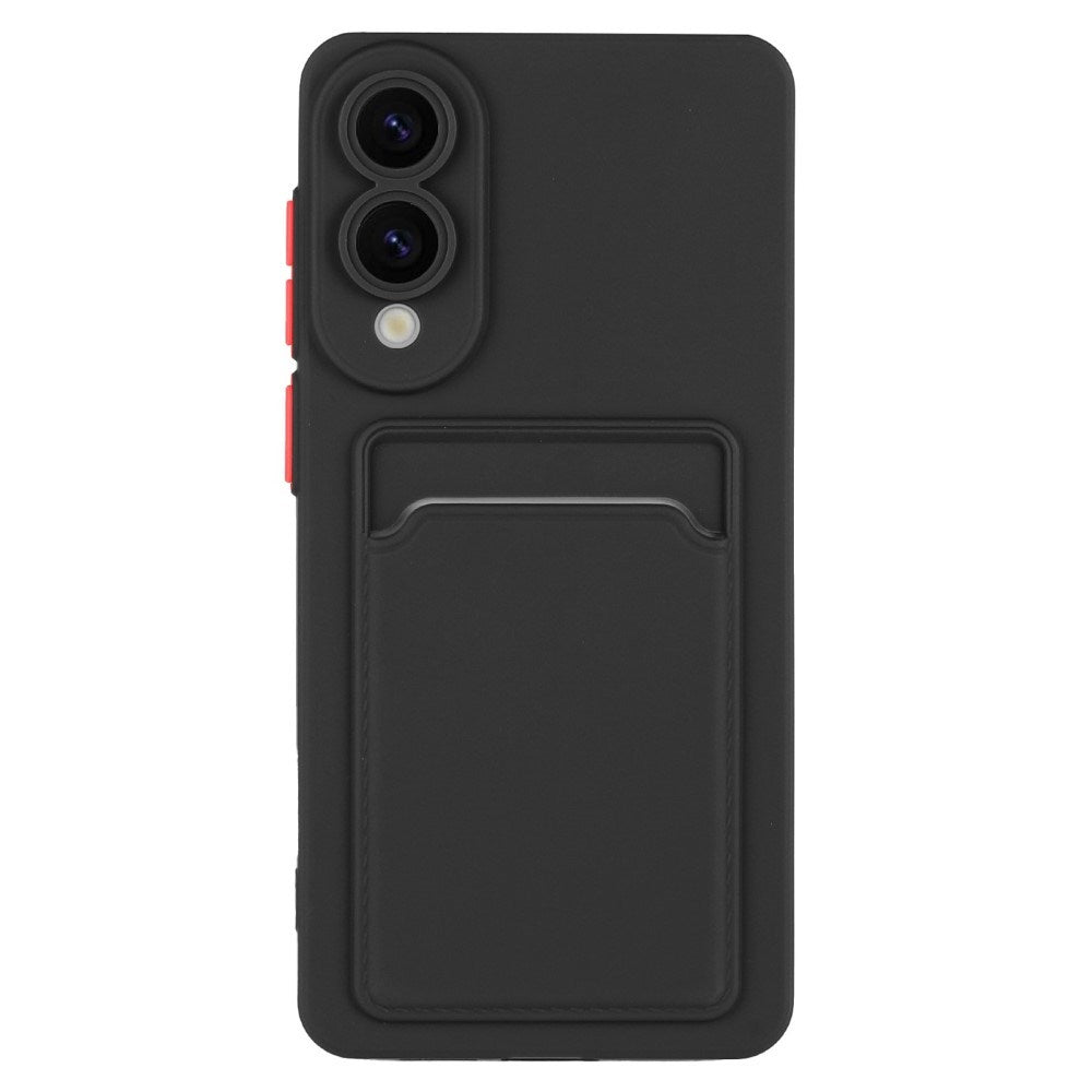 EIDERWOOD Samsung Galaxy S25 Edge Flexible Plastic Case with Cardholder - Black