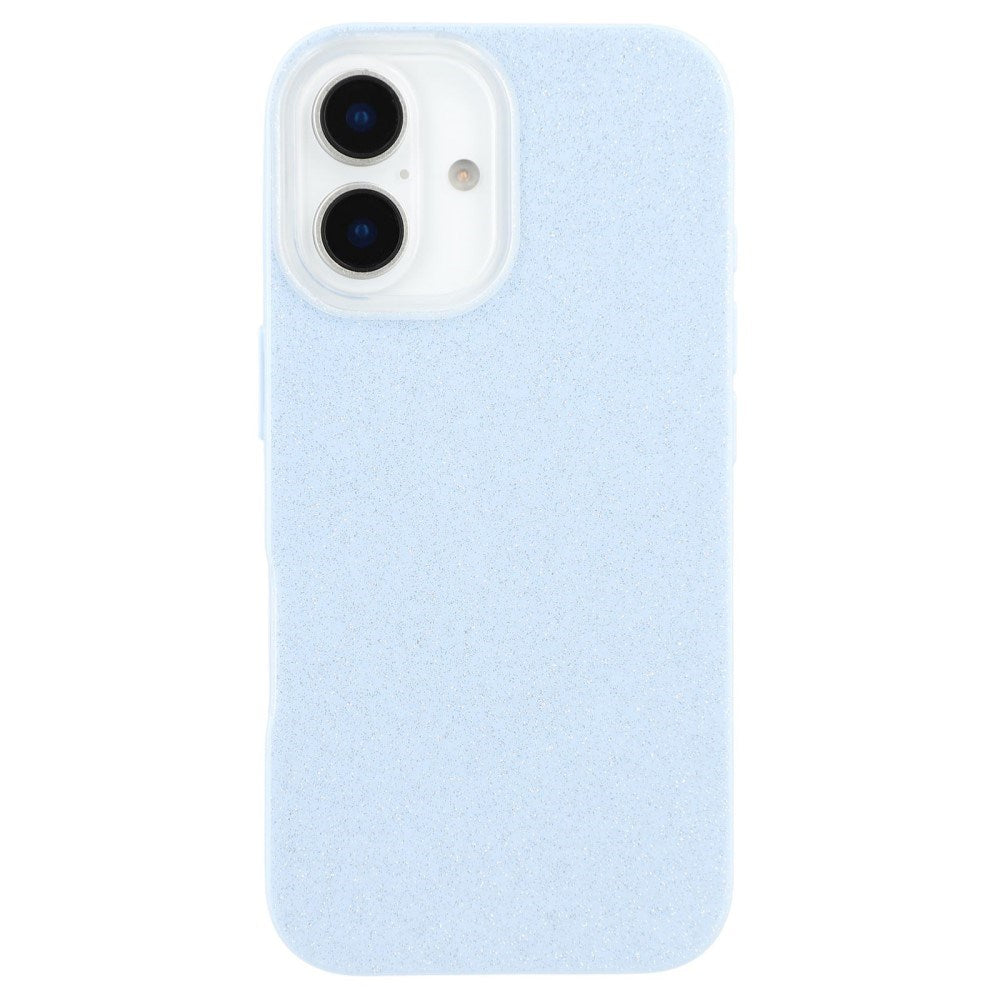 EIDERWOOD IPhone 16 Flexible Plastic Case with Glitter - Light Blue