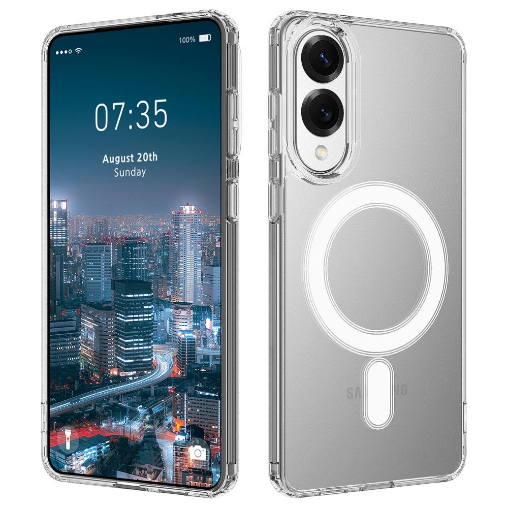 EIDERWOOD Samsung Galaxy S25 Edge Hybrid Plastic Case - MagSafe Compatible - Transparent / White