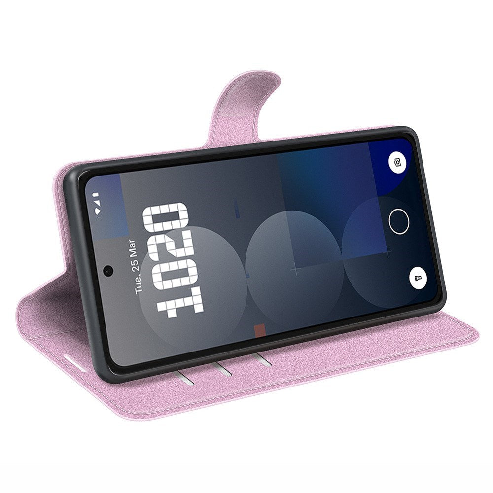 EIDERWOOD Nothing Phone (3a) Pro Faux Leather Flip Case with Cardholder & Stand Function - Pink
