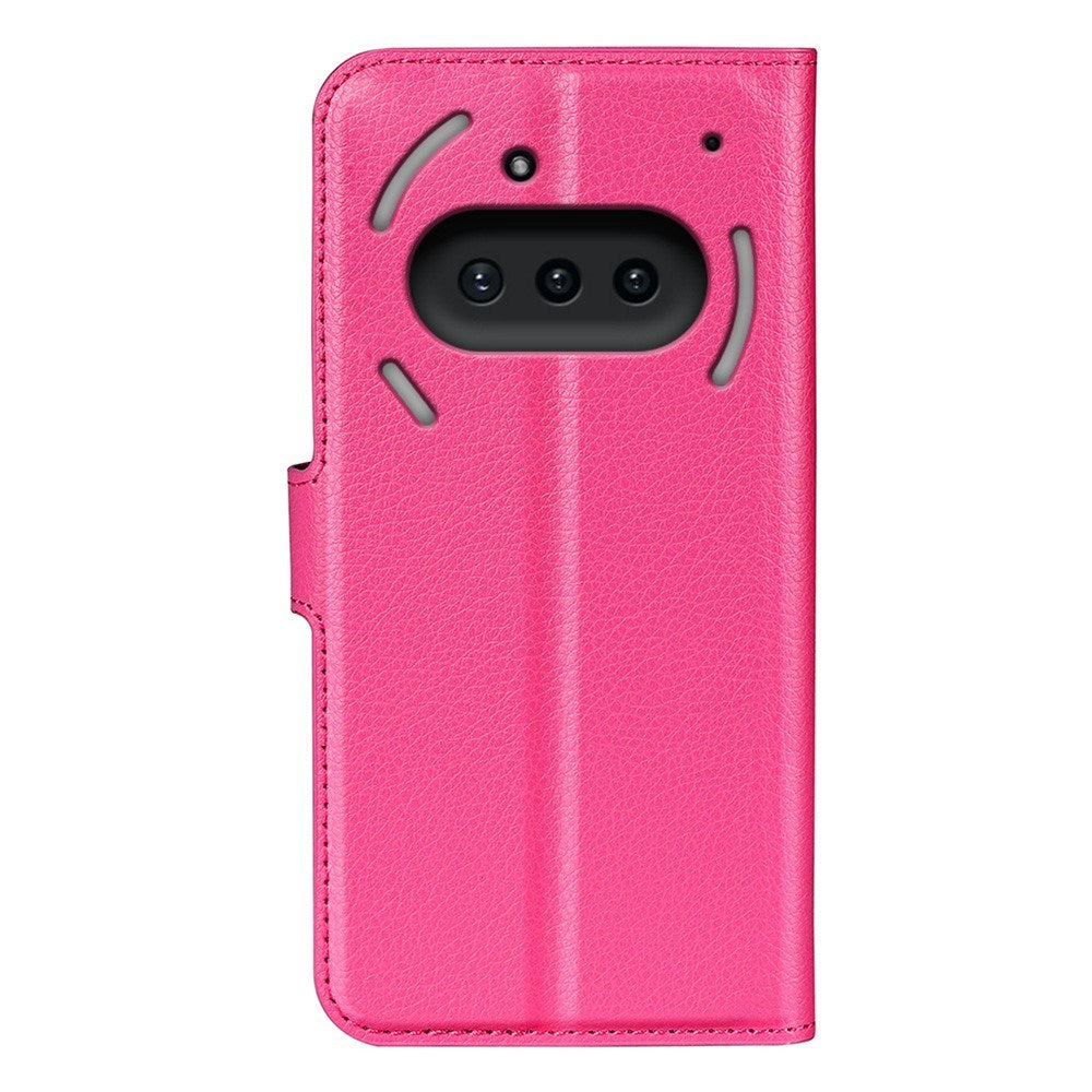 EIDERWOOD Nothing Phone (3a) Faux Leather Flip Case with Cardholder & Stand Function - Hot Pink