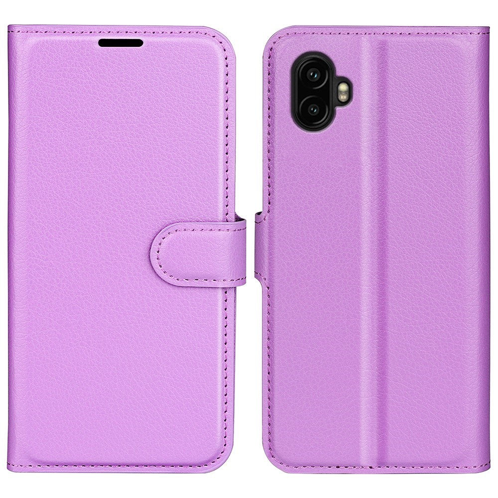 EIDERWOOD Samsung Galaxy Xcover 7 Pro Faux Leather Flip Case with Cardholder & Stand Function - Purple