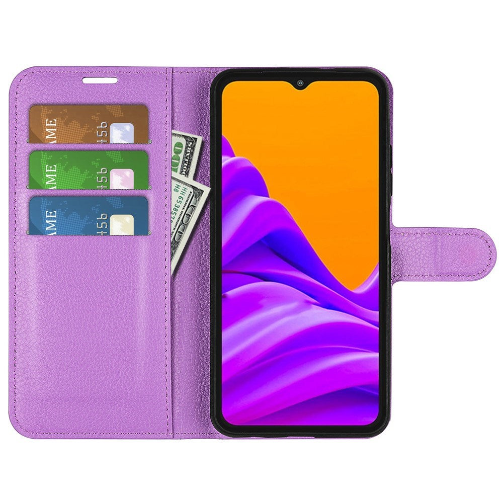 EIDERWOOD Samsung Galaxy Xcover 7 Pro Faux Leather Flip Case with Cardholder & Stand Function - Purple
