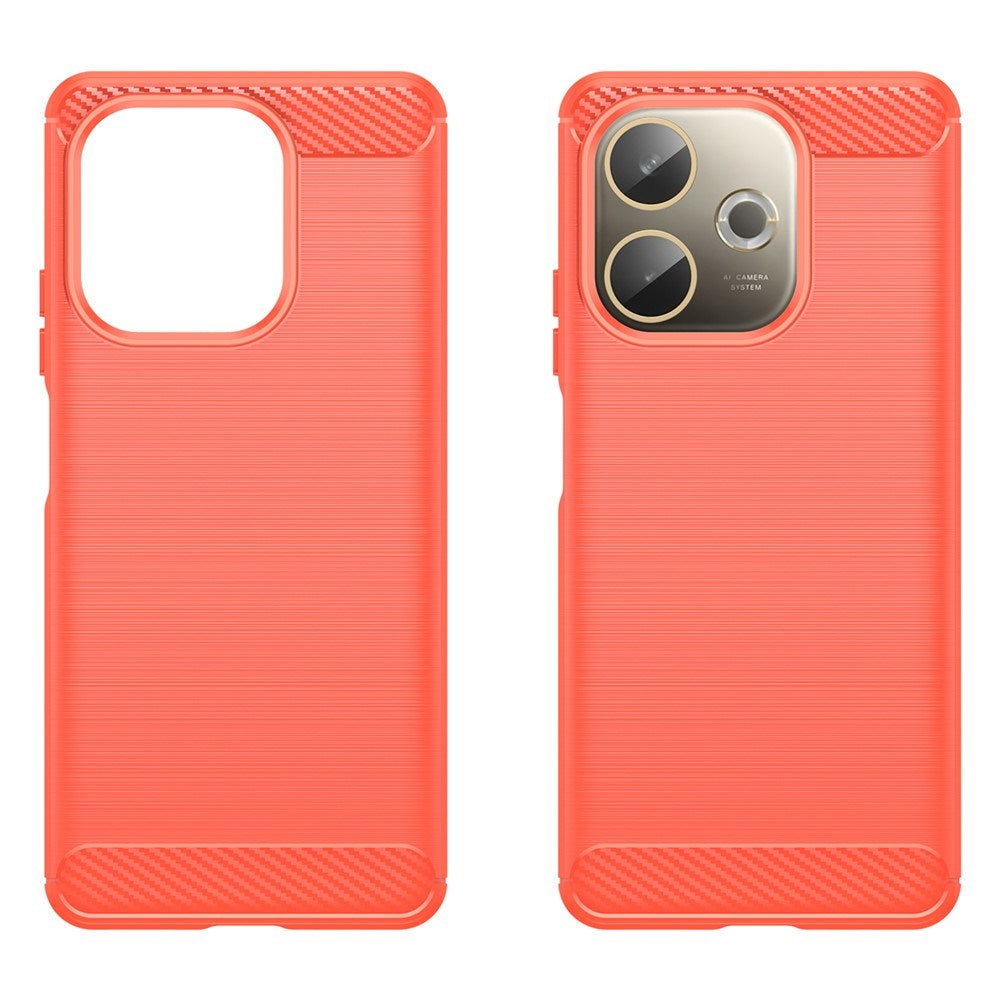 Oppo A5 Pro (4G / 5G) EIDERWOOD Brushed Carbon Fiber Plastic Case - Red