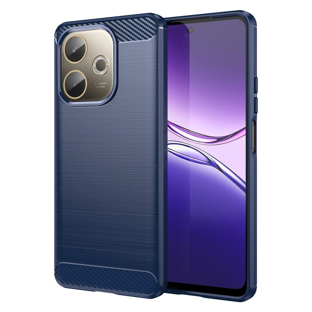 Oppo A5 Pro (4G / 5G) EIDERWOOD Brushed Carbon Fiber Plastic Case - Blue