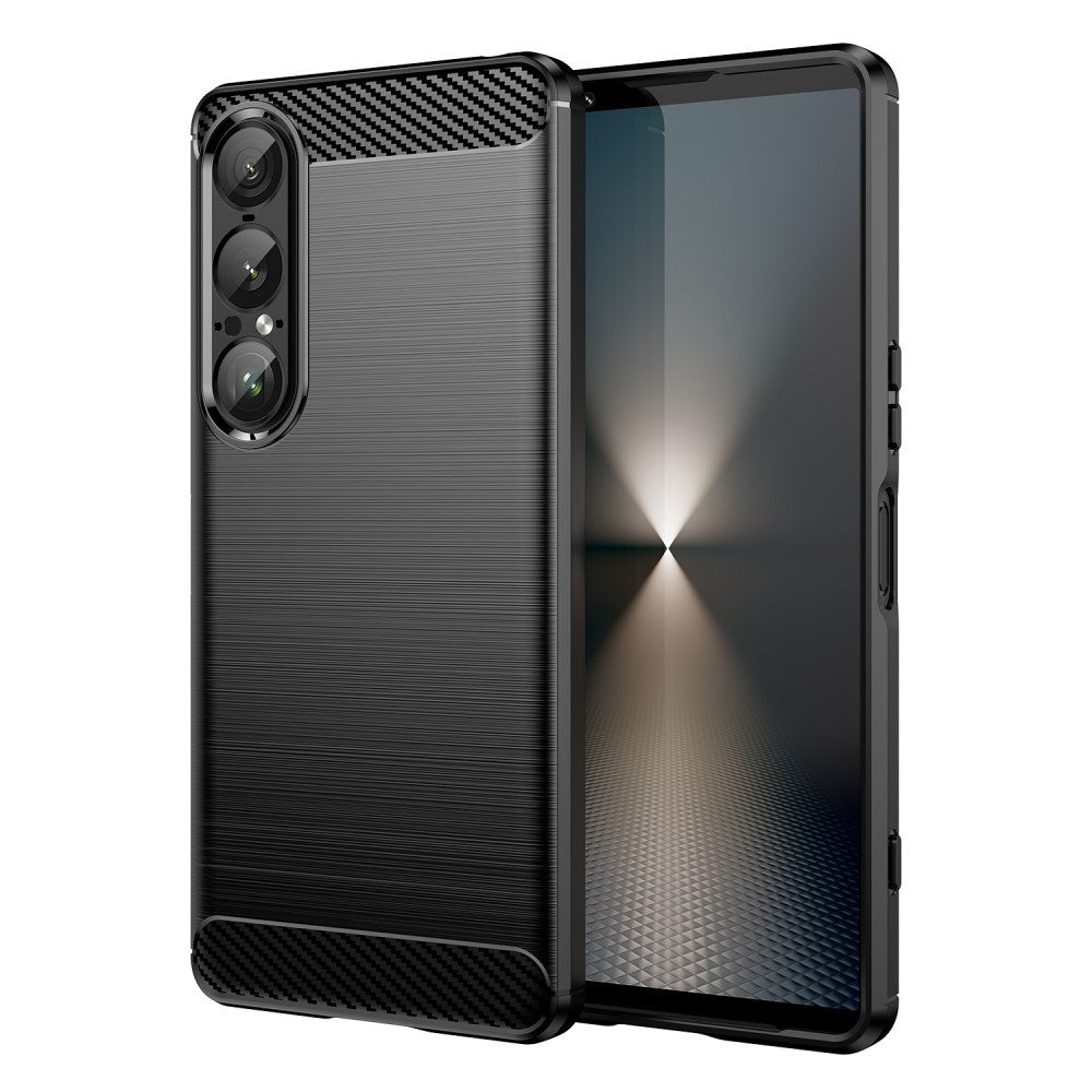 EIDERWOOD Sony Xperia 1 VII Brushed Carbon Case - Black