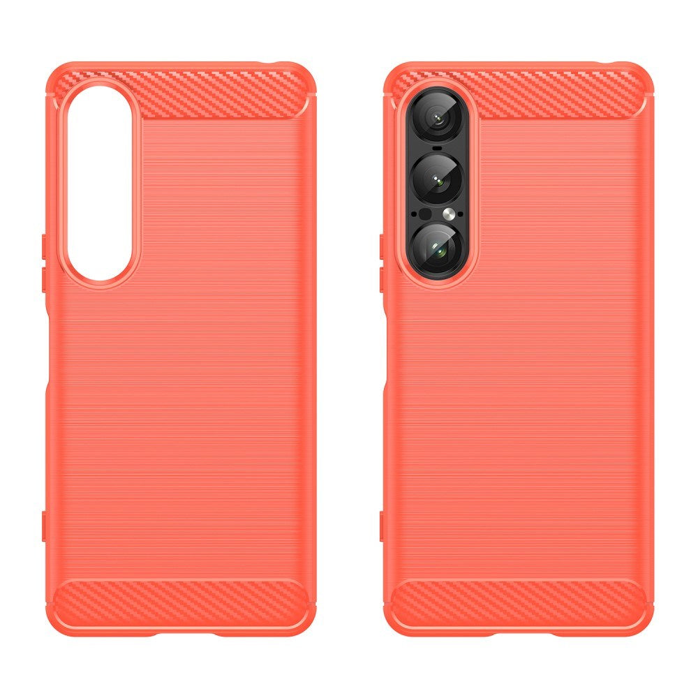 EIDERWOOD Sony Xperia 1 VII Brushed Carbon Case - Red