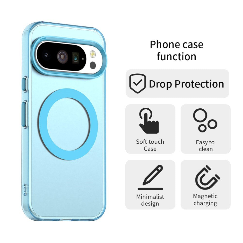 EIDERWOOD Google Pixel 10 / 10 Pro Hybrid Plastic Case - MagSafe Compatible - Transparent / Blue