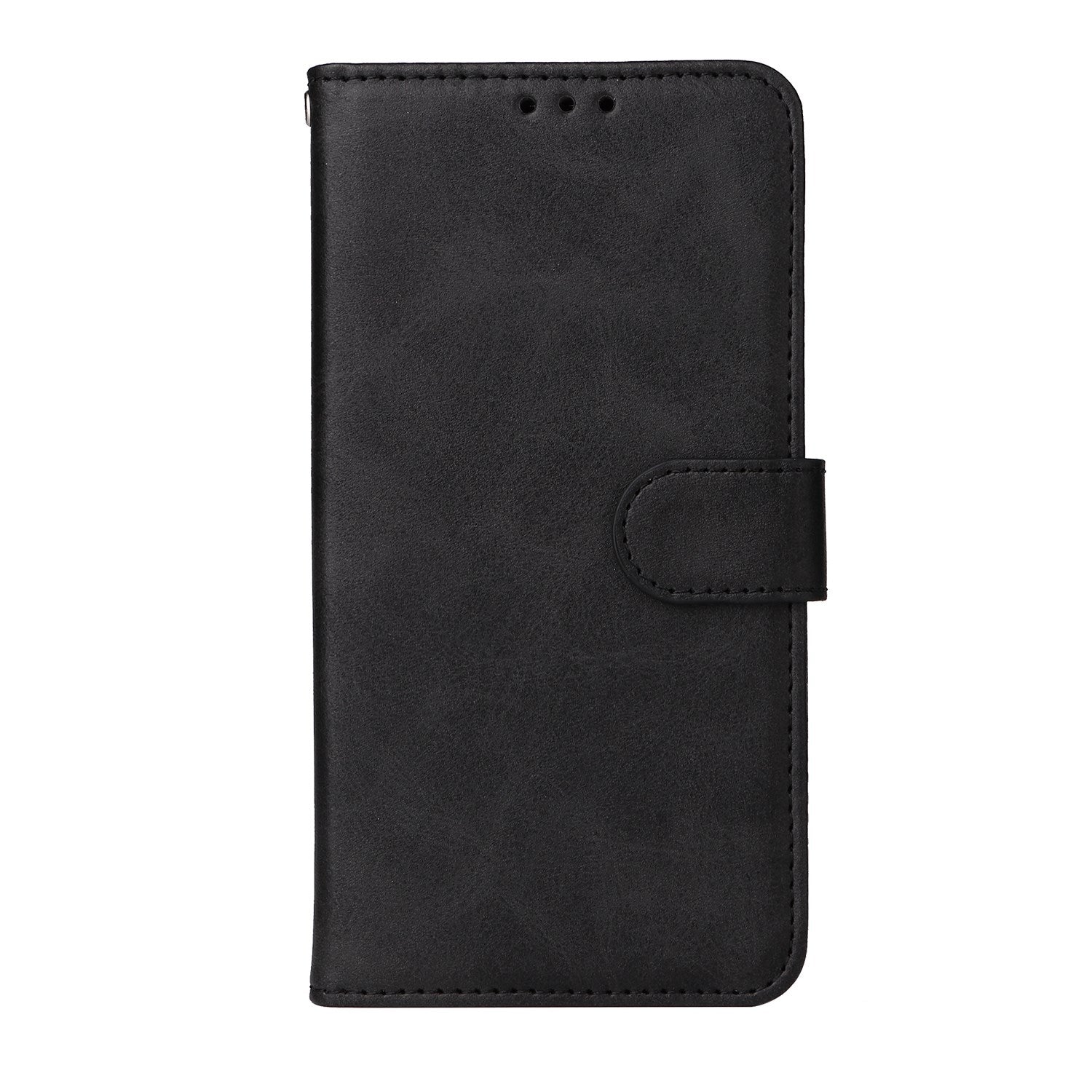 EIDERWOOD iPhone 17 Faux Leather Flip Case with Wallet & Strap - Black