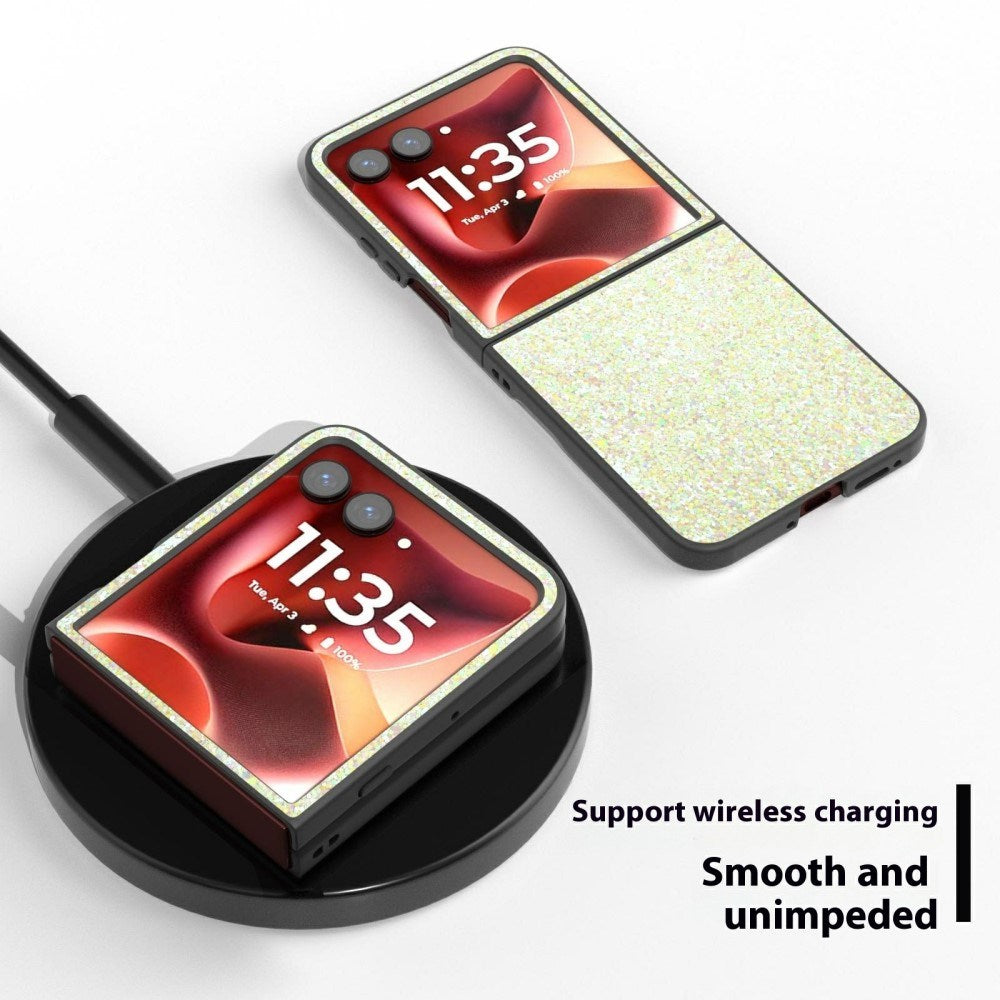 EIDERWOOD Motorola Razr 60 Ultra Hard Plastic Glitter Case - Yellow