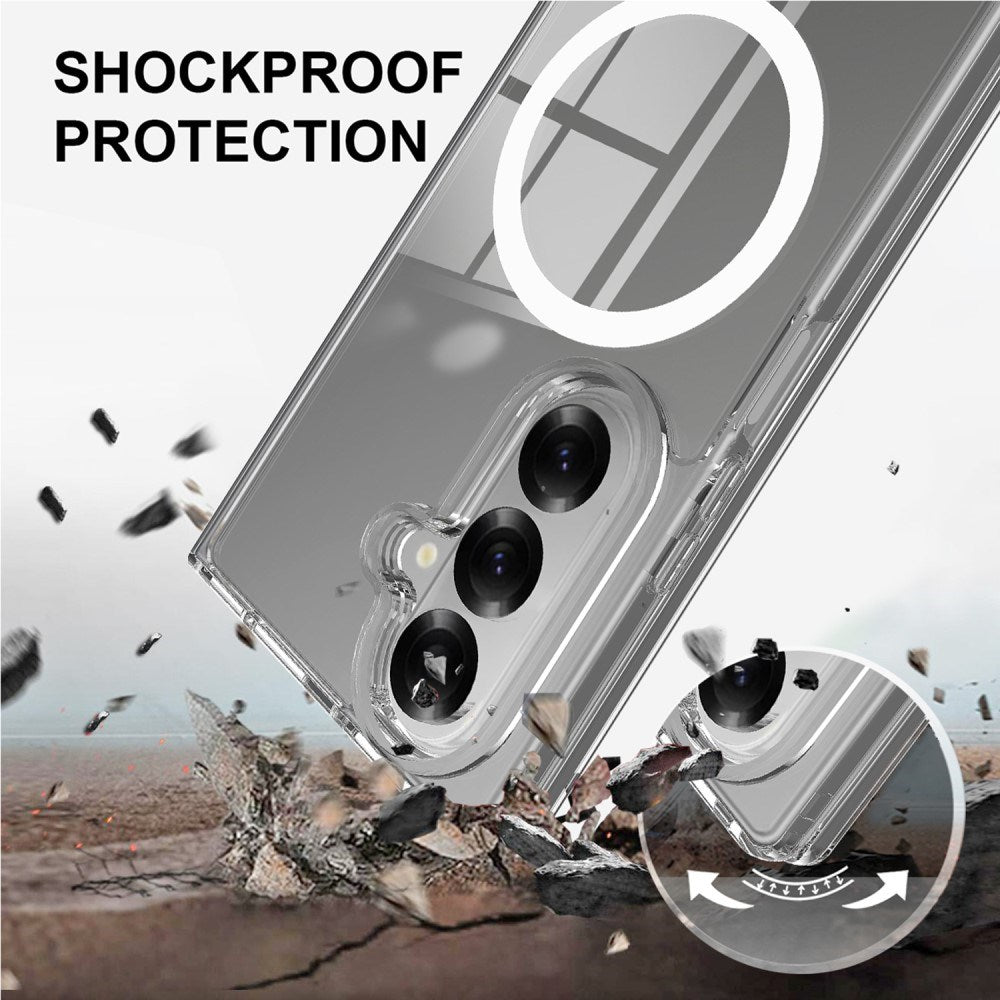 EIDERWOOD Samsung Galaxy Z Fold7 Hybrid Plastic Case - MagSafe Compatible - Transparent