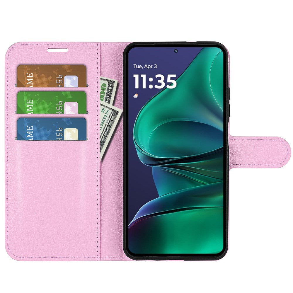 Motorola Moto G Stylus 5G (2025) EIDERWOOD Leather Flip Case with Cardholder & Stand Function - Pink