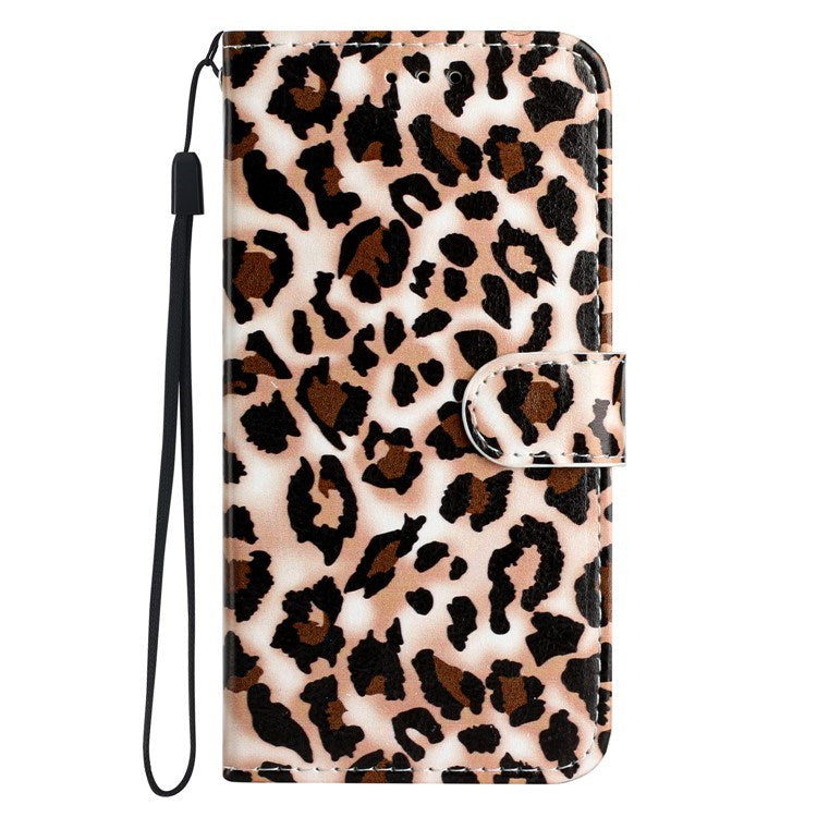 EIDERWOOD iPhone 17 Faux Leather Case with Wallet & Strap - Leopard