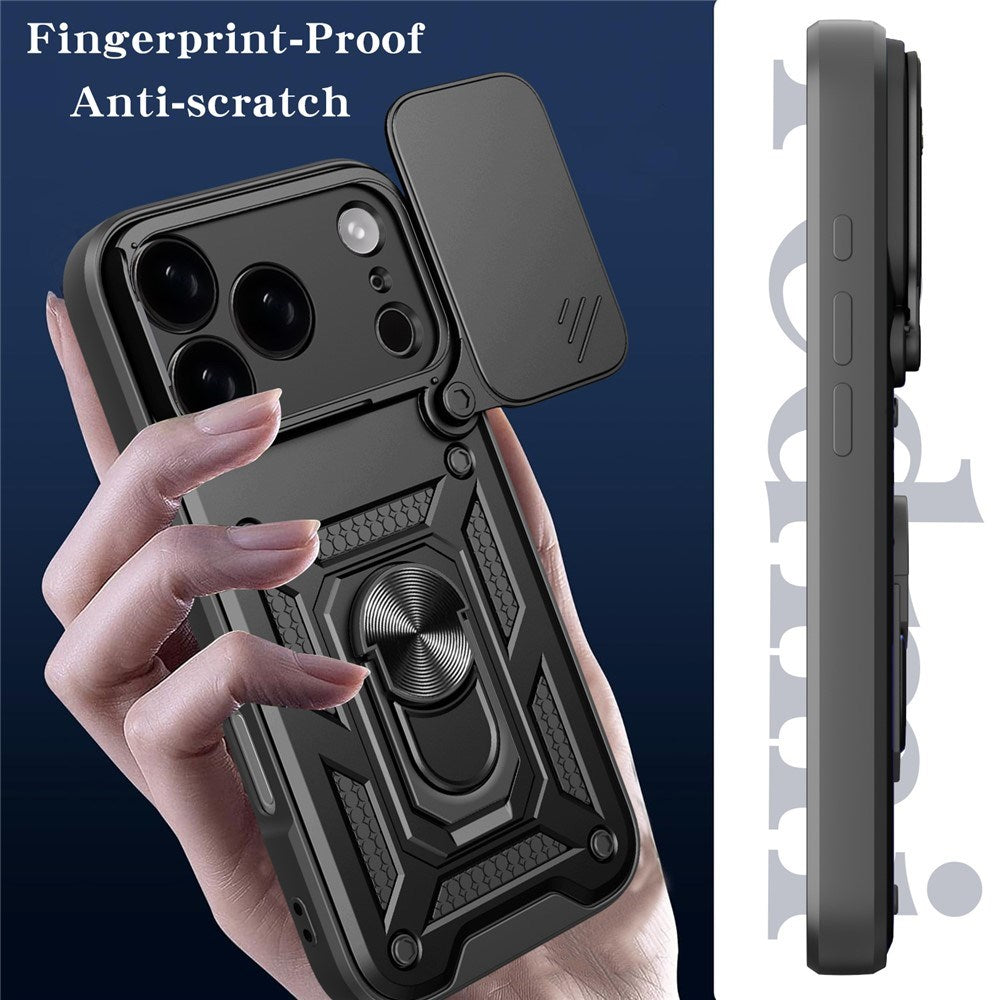 EIDERWOOD iPhone 17 Pro Max Hybrid Craftsman Case with Kickstand & Cam Slider - Black