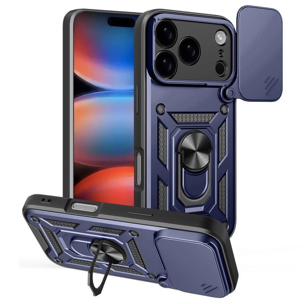 EIDERWOOD iPhone 17 Pro Max Hybrid Craftsman Case with Kickstand & Cam Slider - Blue