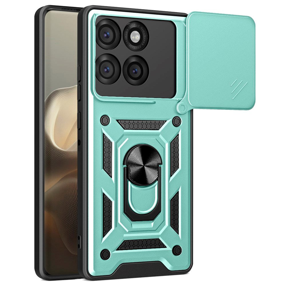 EIDERWOOD Motorola Edge 60 Pro Hybrid Rugged Case with Magnetic Kickstand & Cam Slider - Green