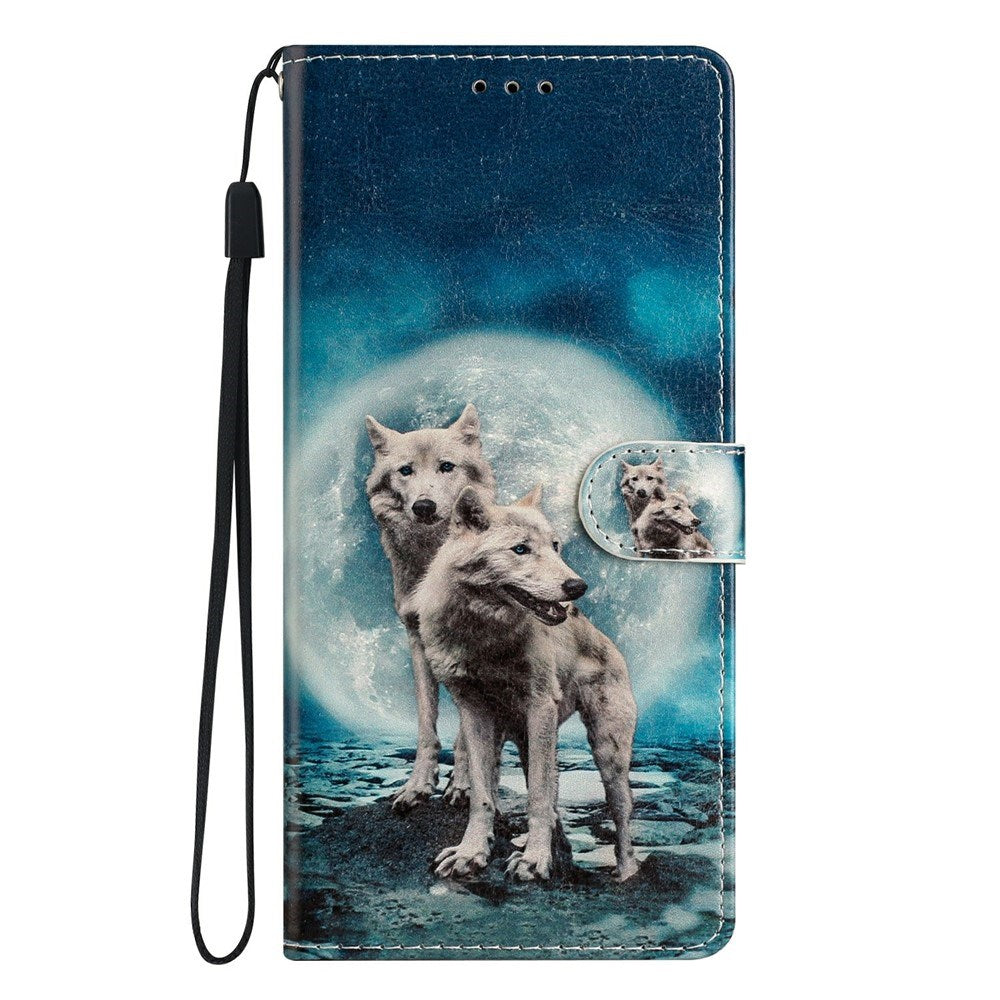 EIDERWOOD iPhone Air Faux Leather Case with Wallet & Strap - Wolves