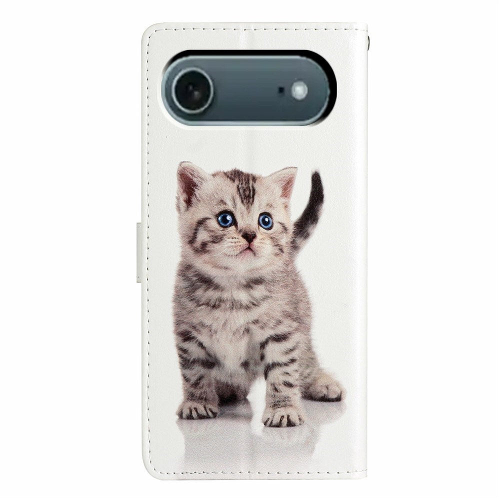 EIDERWOOD iPhone Air Faux Leather Case with Wallet & Strap - Kitten