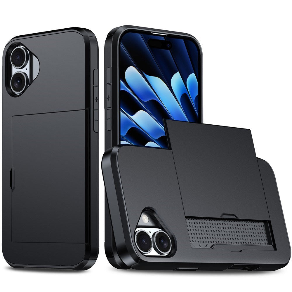 EIDERWOOD iPhone 17 Hybrid Case with Card Holder - Black