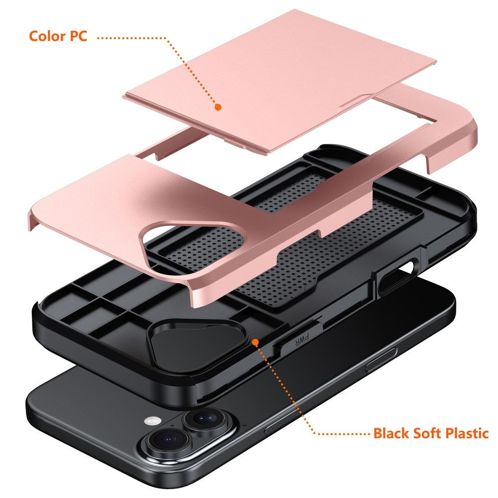 EIDERWOOD iPhone 17 Hybrid Case with Card Holder - Black