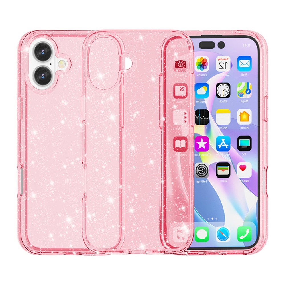 EIDERWOOD iPhone 17 Hybrid Plastic Case - Pink Glitter