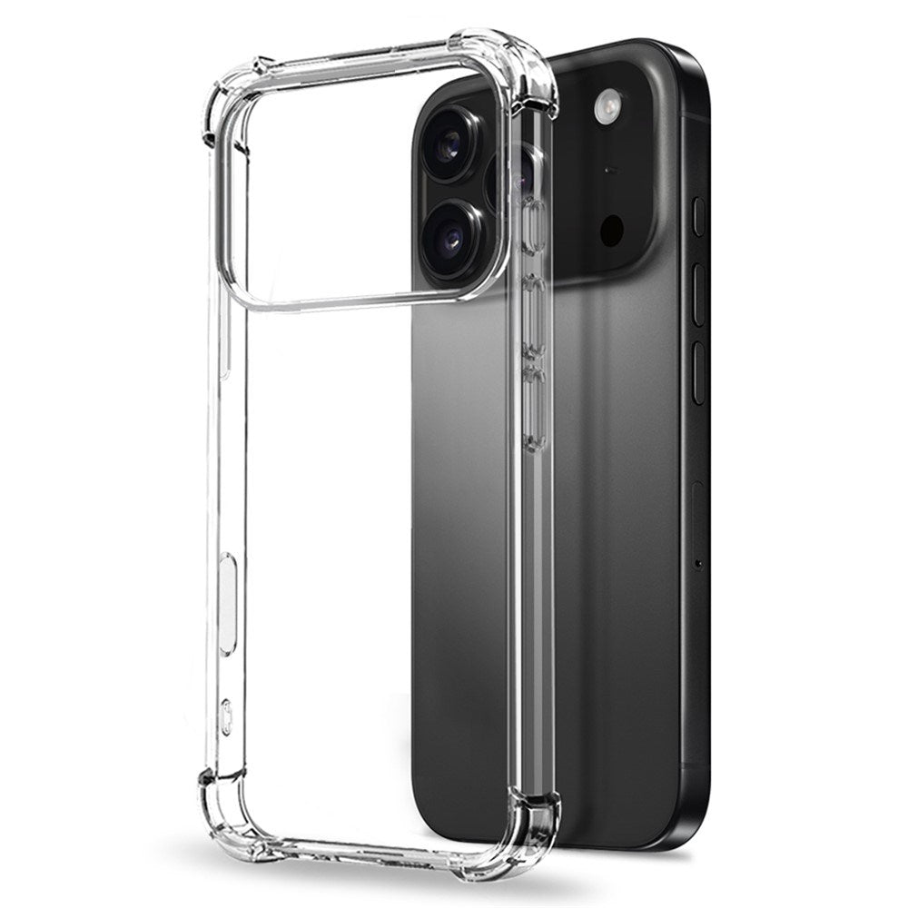 NORTHJO iPhone 17 Pro Max 3-in-1 Protection Set with Shock-Absorbing Flexible Plastic Case / Tempered Screen Protector Glass / Camera Lens Protector Glass - Transparent