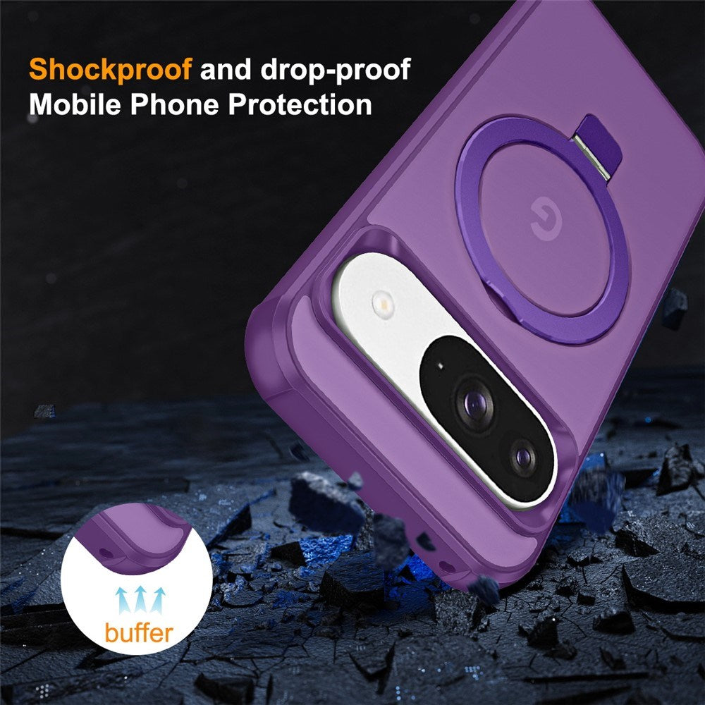 EIDERWOOD Google Pixel 10 / 10 Pro / 9 / 9 Pro Hybrid Case with Kickstand - MagSafe Compatible - Purple