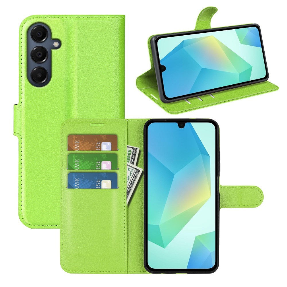 EIDERWOOD Samsung Galaxy A17 (5G) Litchi Faux Leather Wallet Case - Green