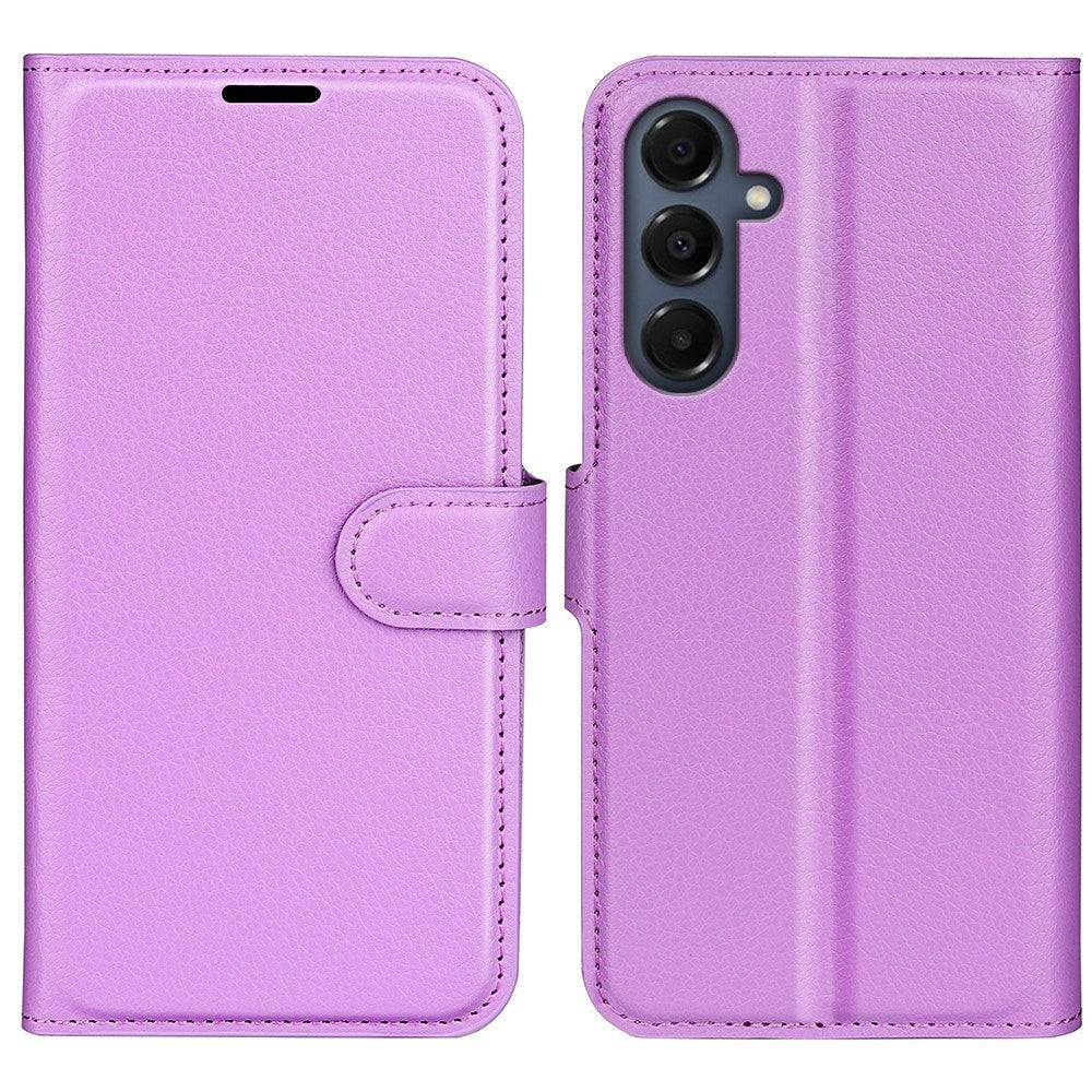 EIDERWOOD Samsung Galaxy A17 (5G) Litchi Faux Leather Wallet Case - Purple