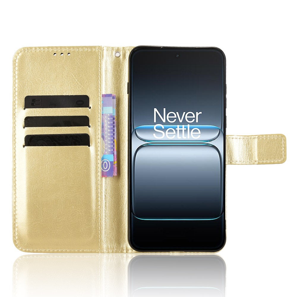 EIDERWOOD OnePlus Nord 5 Faux Leather Flip Case with Strap - Gold