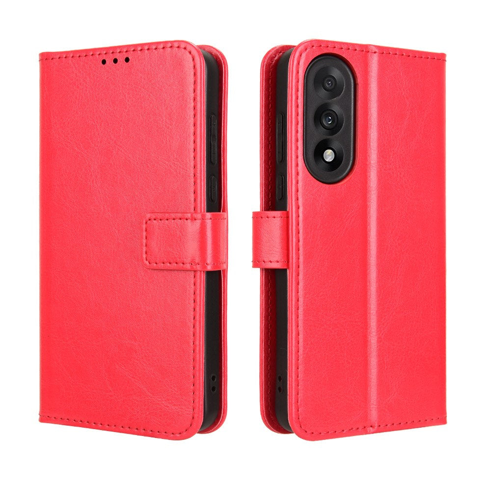 EIDERWOOD OnePlus Nord 5 Faux Leather Flip Case with Strap - Red
