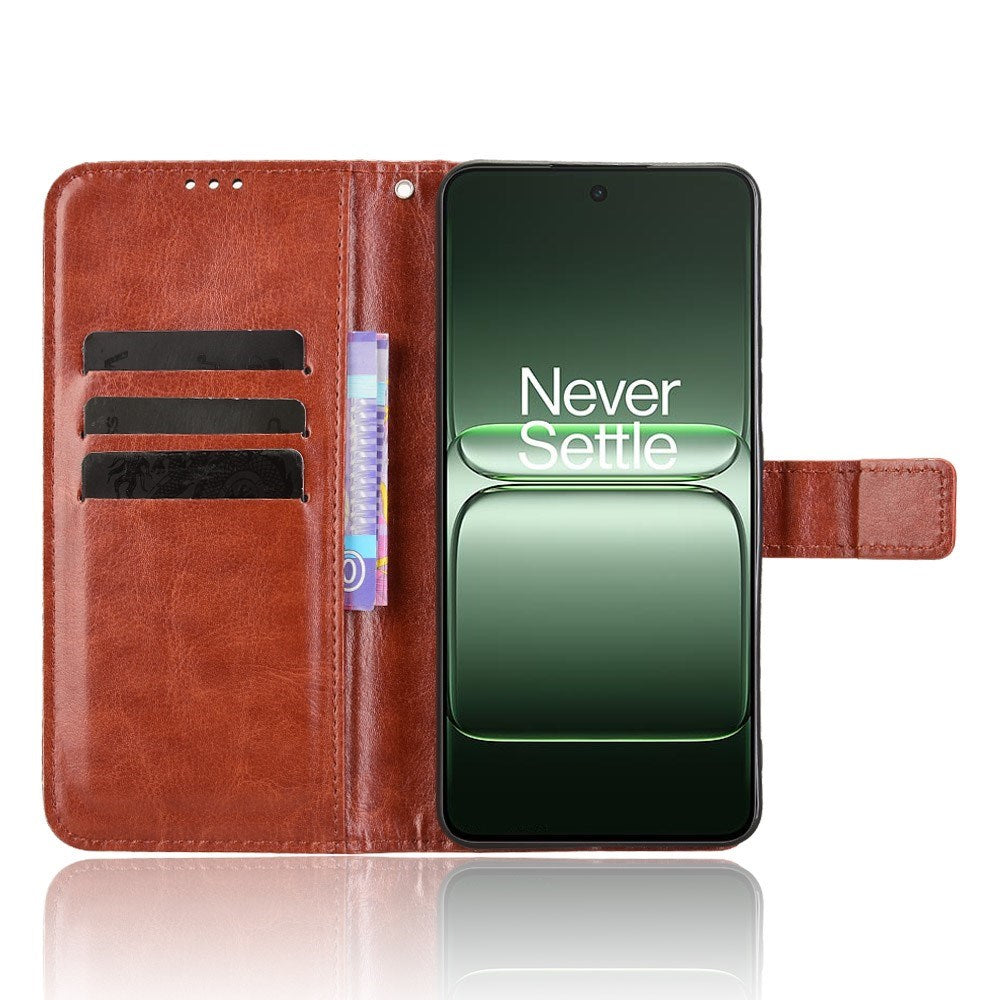 EIDERWOOD OnePlus Nord CE5 Faux Leather Flip Case with Strap - Brown