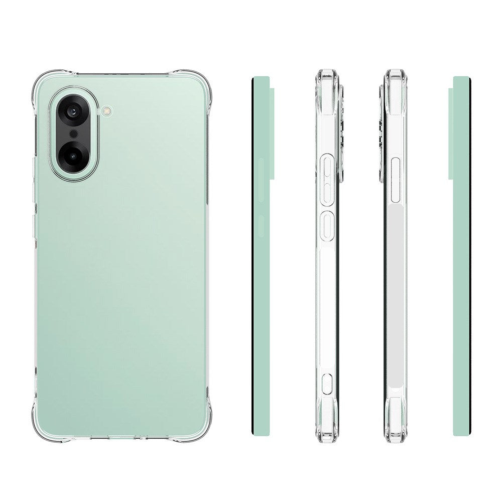 OnePlus Nord CE5 Plastic Case with Shock Absorbing Corners - Transparent