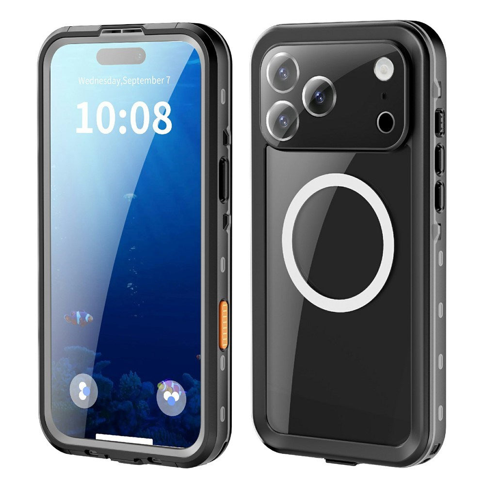 EIDERWOOD iPhone 17 Pro Max Waterproof Craftsman Case with Screen Protector & Strap - MagSafe Compatible - Black