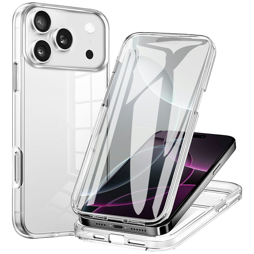 EIDERWOOD iPhone 17 Pro Max Hybrid Case with Built-in Screen Protector - Transparent