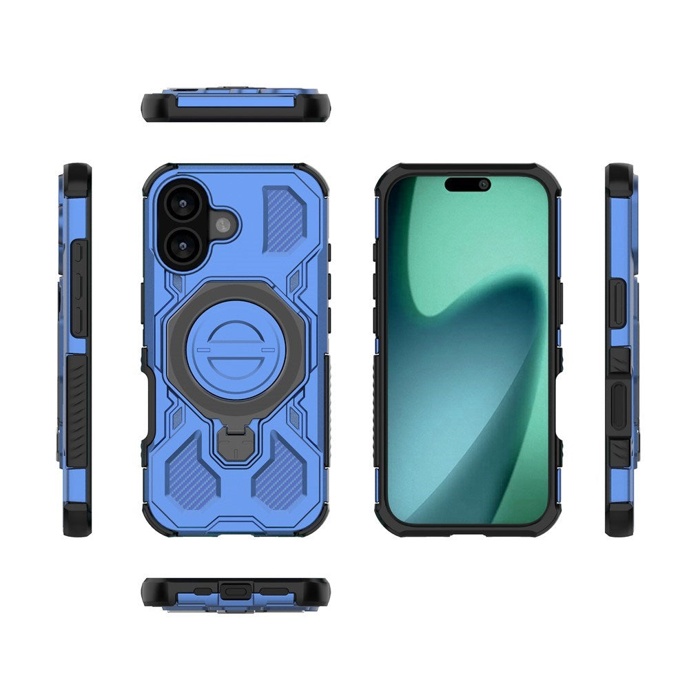 EIDERWOOD iPhone 17 Tough Case with Magnetic Kickstand - MagSafe Compatible - Blue