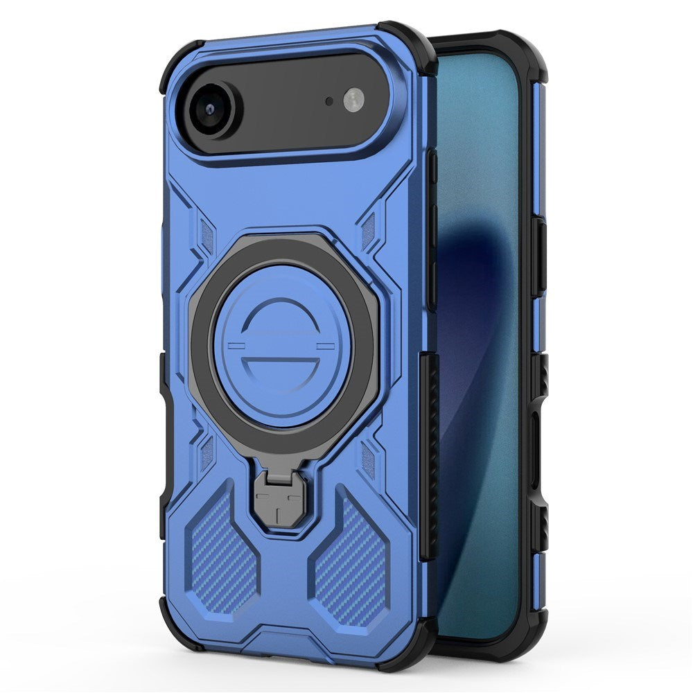 EIDERWOOD iPhone Air Tough Case with Magnetic Kickstand - MagSafe Compatible - Blue