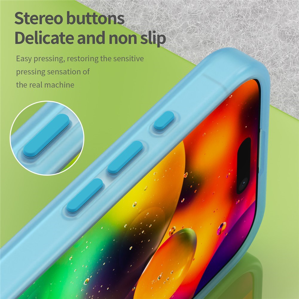 EIDERWOOD iPhone 17 Hybrid Plastic Case - MagSafe Compatible - Matt Transparent / Blue