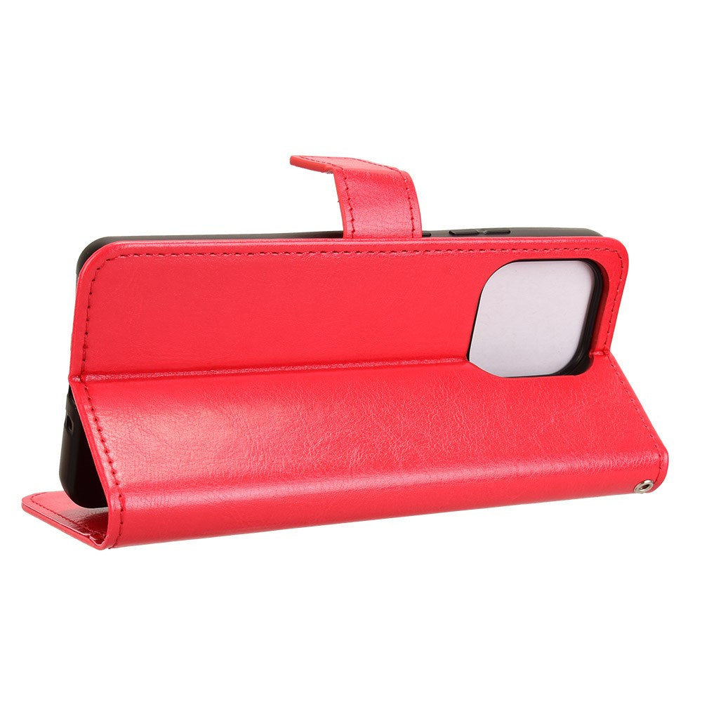 EIDERWOOD Motorola Moto G86 Power Faux Leather Flip Case with Card Holder & Stand Function - Red