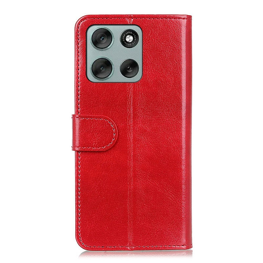 EIDERWOOD Motorola Moto G56 Faux Leather Flip Case with Cardholder & Stand Function - Red