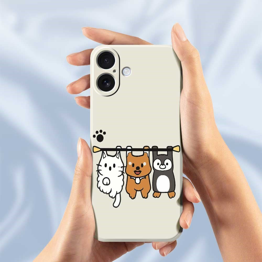 iPhone 17 Flexible Plastic Case with Animal Pattern - Purple