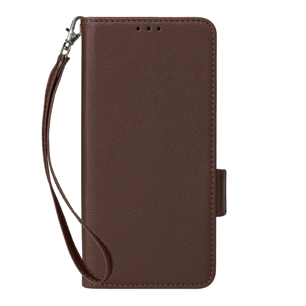 Fairphone (Gen. 6+ / Gen. 6) EIDERWOOD Artificial Leather Flip Case with Strap - Brown