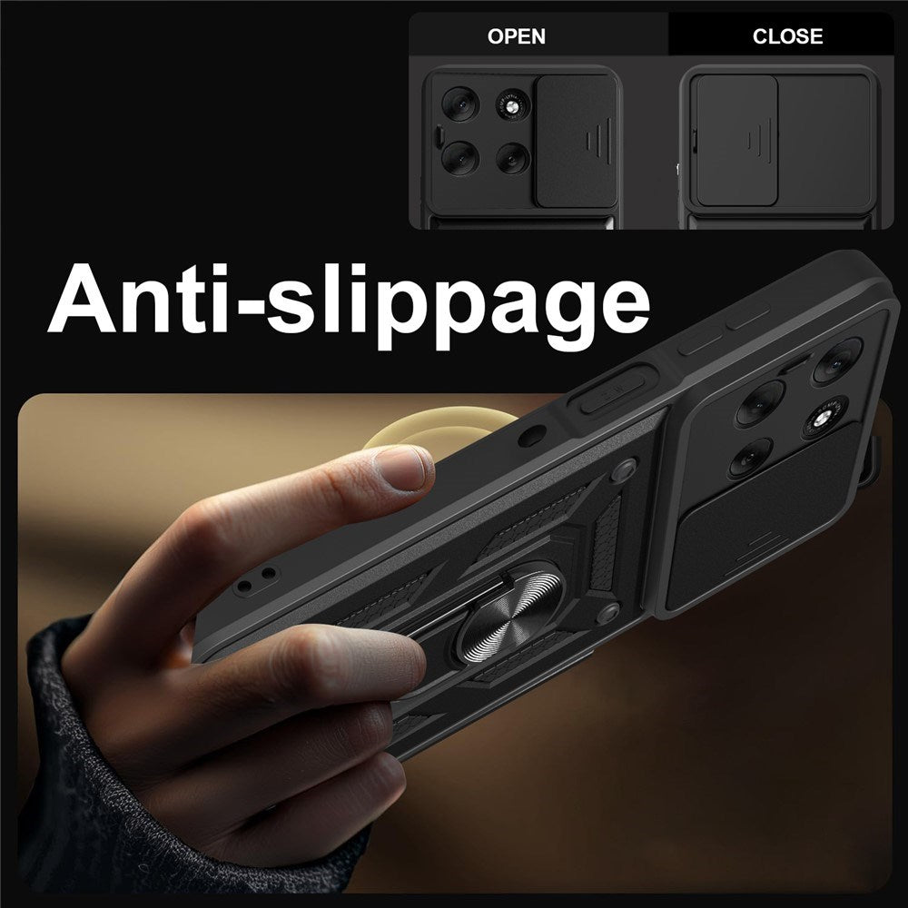 EIDERWOOD Motorola Moto G56 Hybrid Craftsman Case with Kickstand & Cam Slider - Red