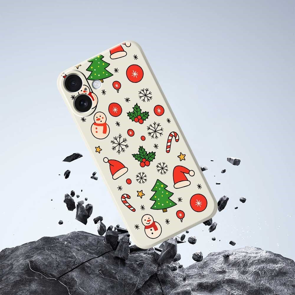 EIDERWOOD iPhone 17 Christmas Case - Flexible Plastic - Christmas Motifs / Beige