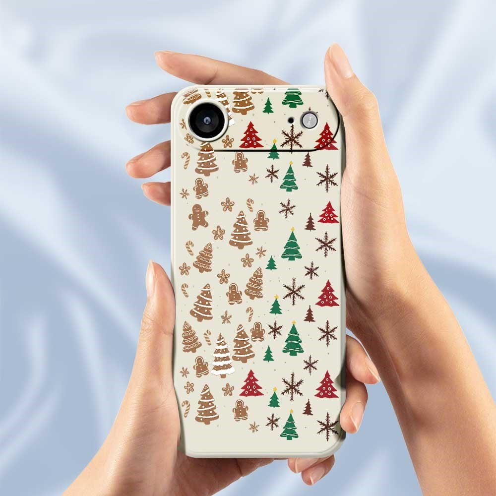 EIDERWOOD iPhone Air Christmas Case - Flexible Plastic - Gingerbread Men and Christmas Trees / Beige