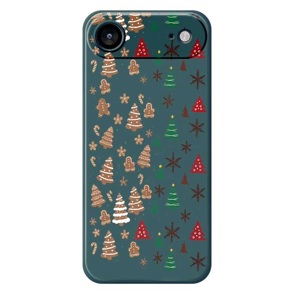 EIDERWOOD iPhone Air Christmas Case - Flexible Plastic - Gingerbread Men and Christmas Trees / Green